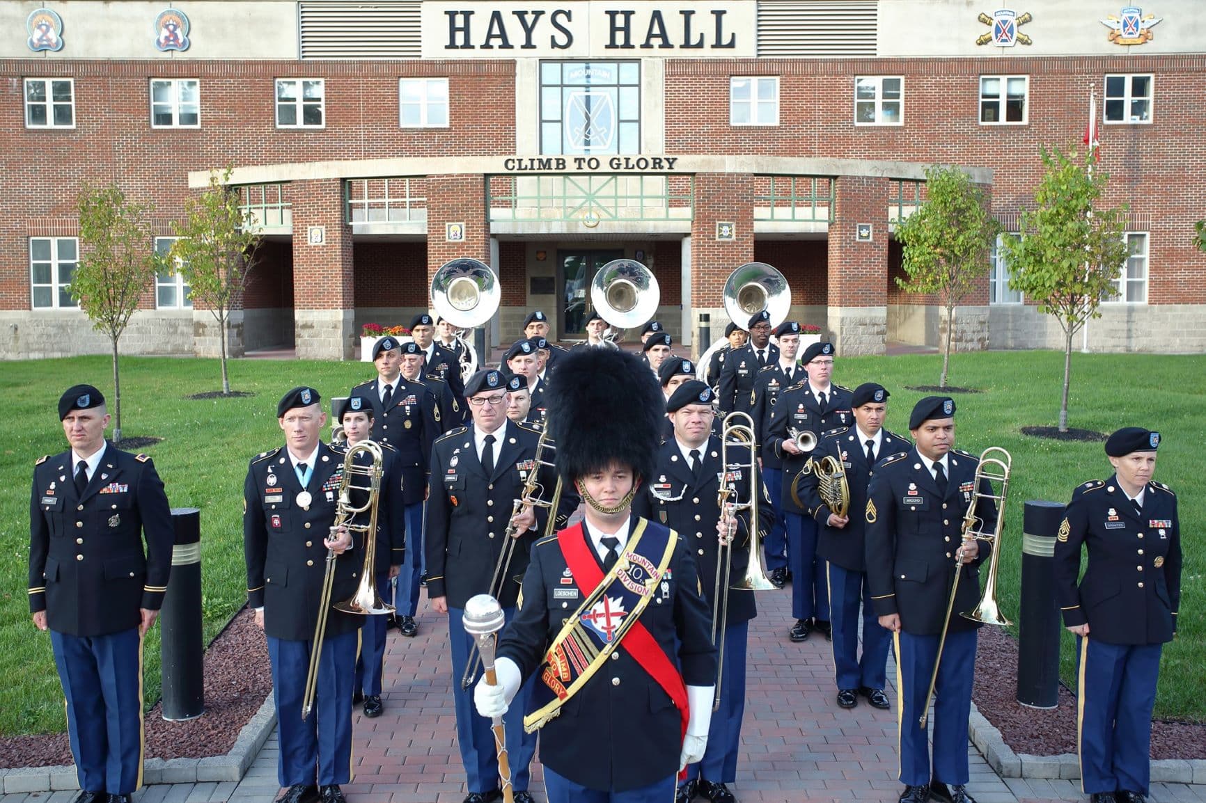 Members of the 10th Mountain Division Band performing